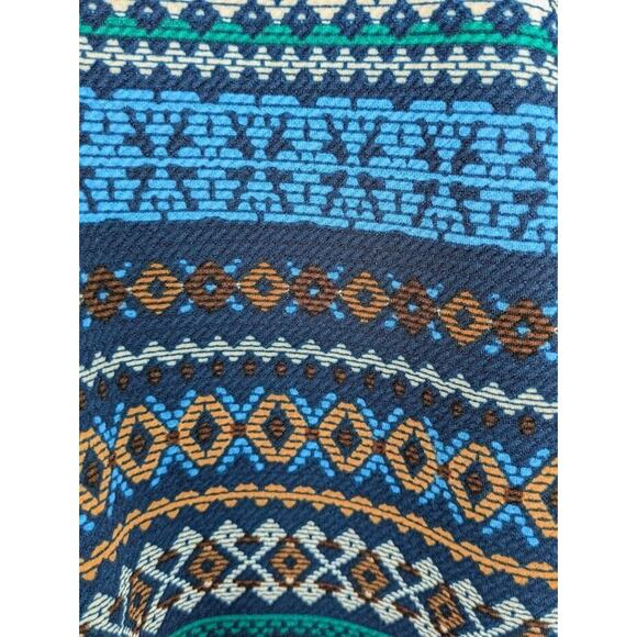 Forever 21 Size Small Scoop Neck & Back Bodycon Long Sleeve Geo Print Boho Dress - Picture 3 of 5